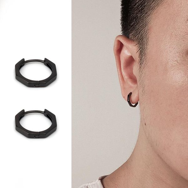 Black Hoop Earrings Online now