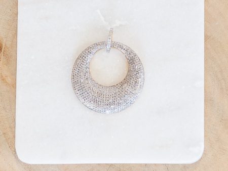 Pave Diamond Loop Pendant (y10369B) Sale