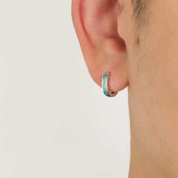 Green Hoop Earrings Online now