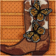 Petite Orange Louis Vuitton Cowboy Boot & Butterflies (SWP48) Cheap