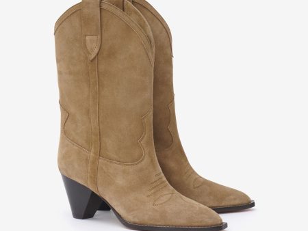 Luliette Boot-Suede Taupe on Sale