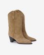 Luliette Boot-Suede Taupe on Sale