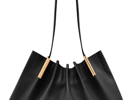 Isadora Ruched East West Tote in Noir Online Sale