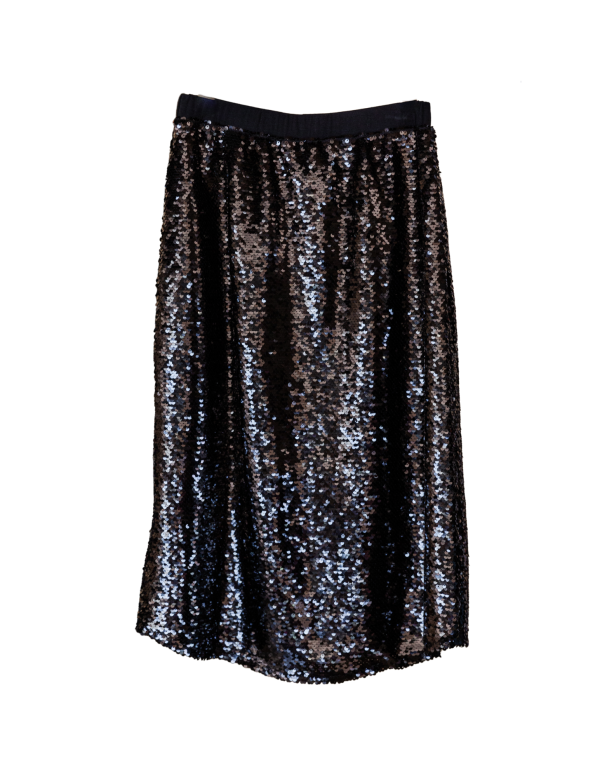 Shimmer Sequin Skirt - Black Supply