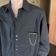 Metal Chain Loose Shirt on Sale