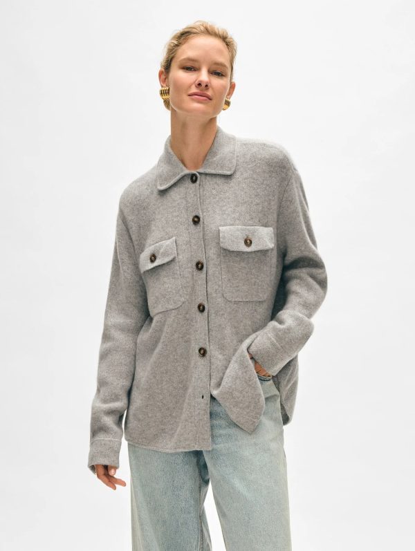 White + Warren - Cashmere Luxe Button Down Shacket on Sale