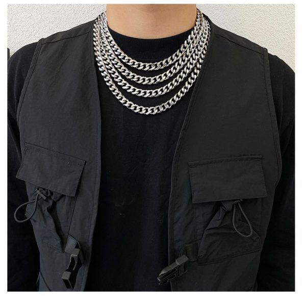 Punk Cuban Chain Necklace Fashion