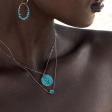 Mini Ever Turquoise Disc Necklace Fashion