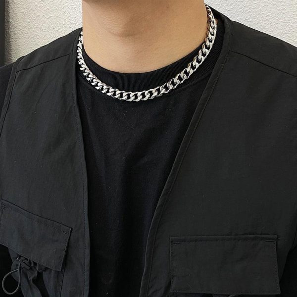 Punk Cuban Chain Necklace Fashion