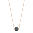 Mini Ever Black Mother of Pearl Disc Necklace For Sale