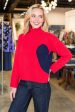 Lucy Imperfect Heart Sweater - Cherri Red Cheap