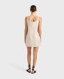 Delphi A-line Mini Dress in Sand Discount