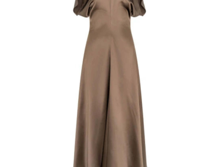 Anais Dress in Dark Taupe For Discount