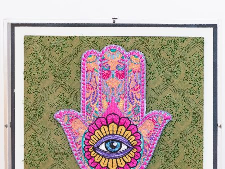 Medium Green Gucci Pink Hamsa Hand (SWM5) Discount