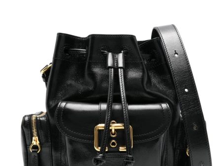 Camera Bucket Bag in Black Discount