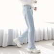 Side Slit Slim Fit Jeans on Sale