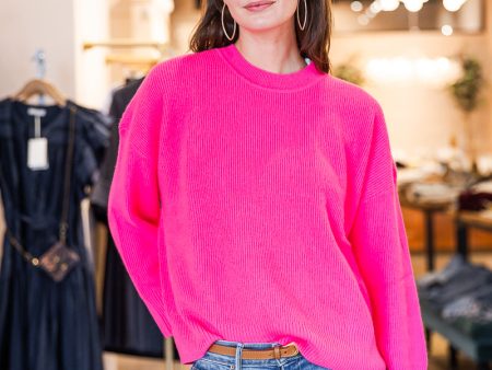 Alfie Sweater - Dayglo Pink Online now