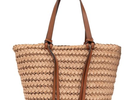 Imani Large Woven Tote in Natural on Sale