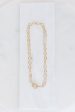 Round Chain Link Necklace w  Pave Diamond Clasp (y10432b) For Sale