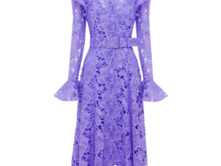 Aliyah Lace Butterfly Midi - Lavender For Cheap