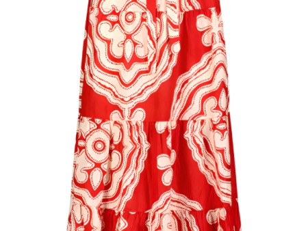 Sanaa Skirt in Niku Red For Sale