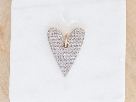 Y9211B - oblong pave heart Hot on Sale