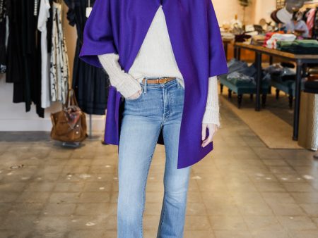 Wool Pressed Kimono - Purple For Discount