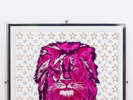 Medium White Gucci Pink Lion (SWM2) Cheap