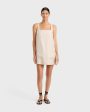 Delphi A-line Mini Dress in Sand Discount