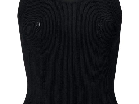 Perry Knit Top in Black Hot on Sale