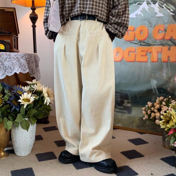 Corduroy Wide-Leg Pants Online Hot Sale