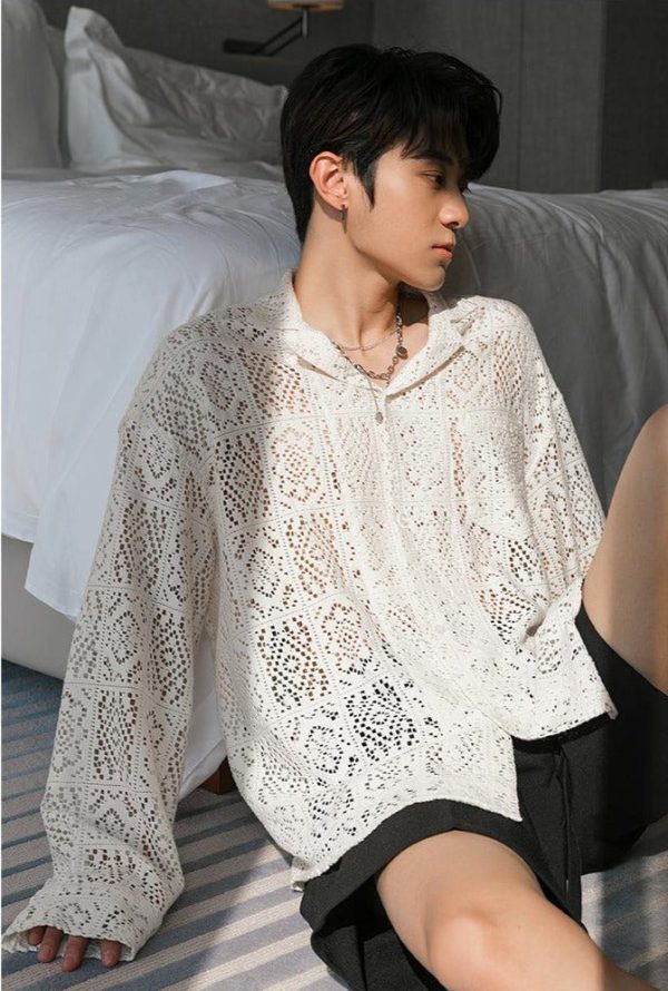 Lace Hollow Shirt Cheap