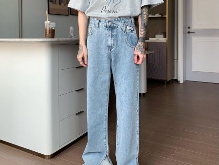 Irregular Design Jeans For Cheap