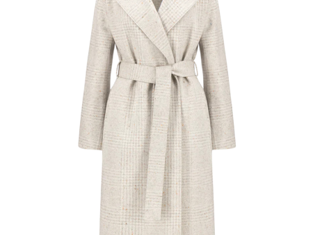 Belted Long D.B. Coat - Grey Discount