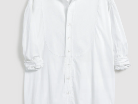 Victoria Collarless Button Down-TXW White Bib Online Hot Sale