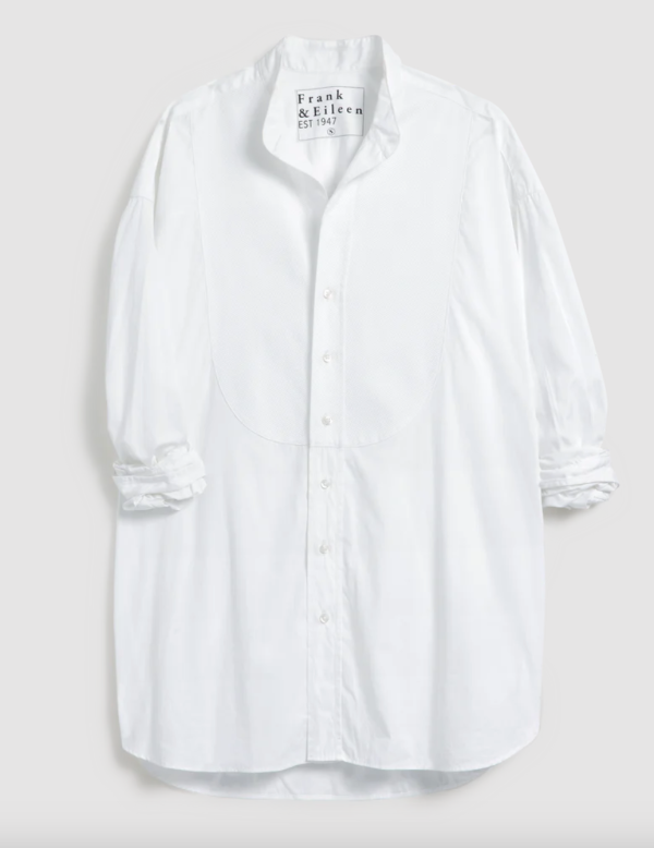 Victoria Collarless Button Down-TXW White Bib Online Hot Sale