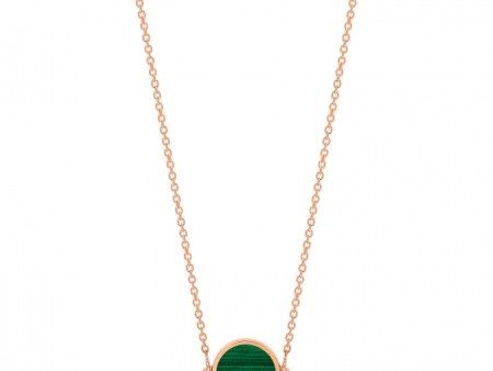 Mini Ever Malachite Disc Necklace Fashion