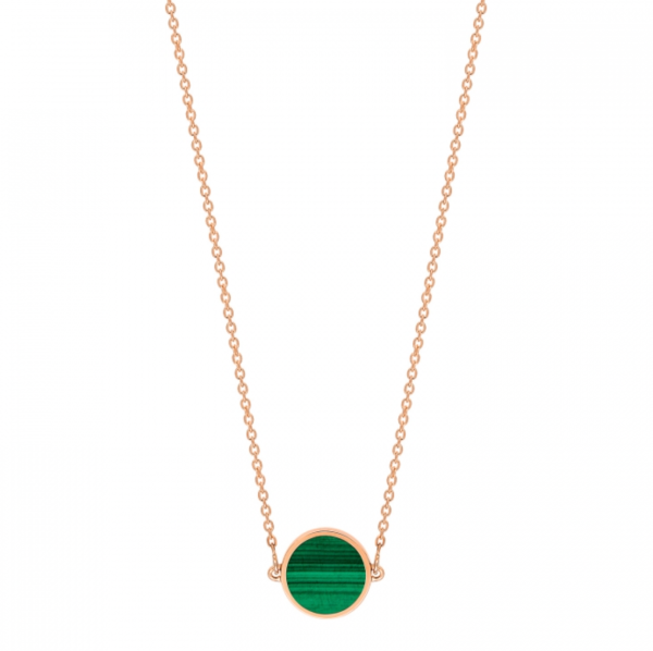 Mini Ever Malachite Disc Necklace Fashion