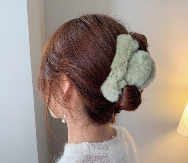 Furry Hair Claw Clip Online now