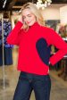 Lucy Imperfect Heart Sweater - Cherri Red Cheap