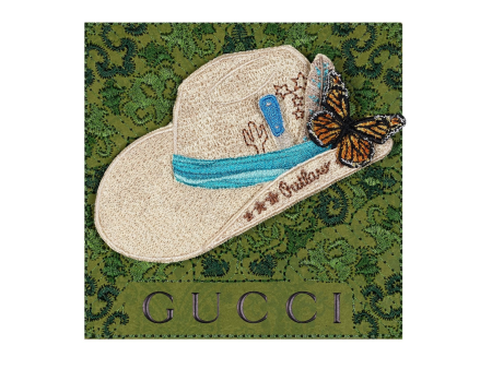 Petite Green Gucci White Aspen Hat (SWP46) Cheap