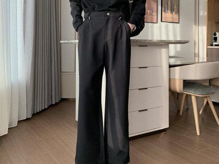 Drawstring Wide-leg Dress Pants Online Hot Sale