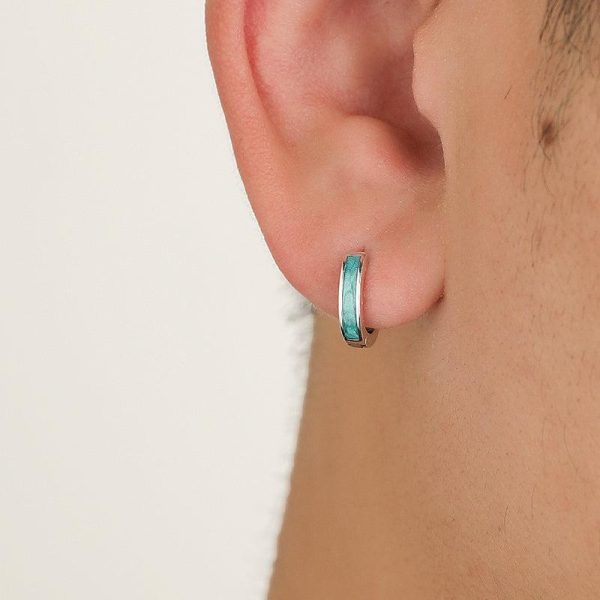 Green Hoop Earrings Online now