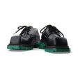 Black Square Toe Leather Shoes on Sale