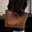 Large-Capacity Faux Leather Tote on Sale