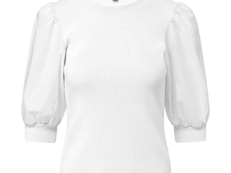 Crew Neck Coralee Top - White Online Sale