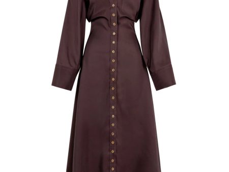 Pia Dress in Dark Chocolate Cheap