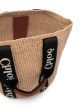 Large Woody Basket Bag in Black Beige For Cheap