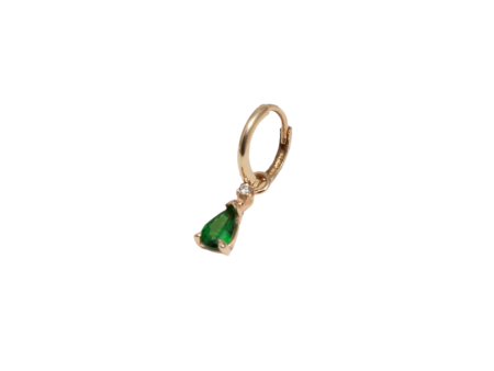 Gemstone Charm Hoop Earring Hot on Sale