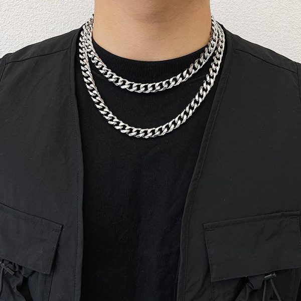 Punk Cuban Chain Necklace Fashion